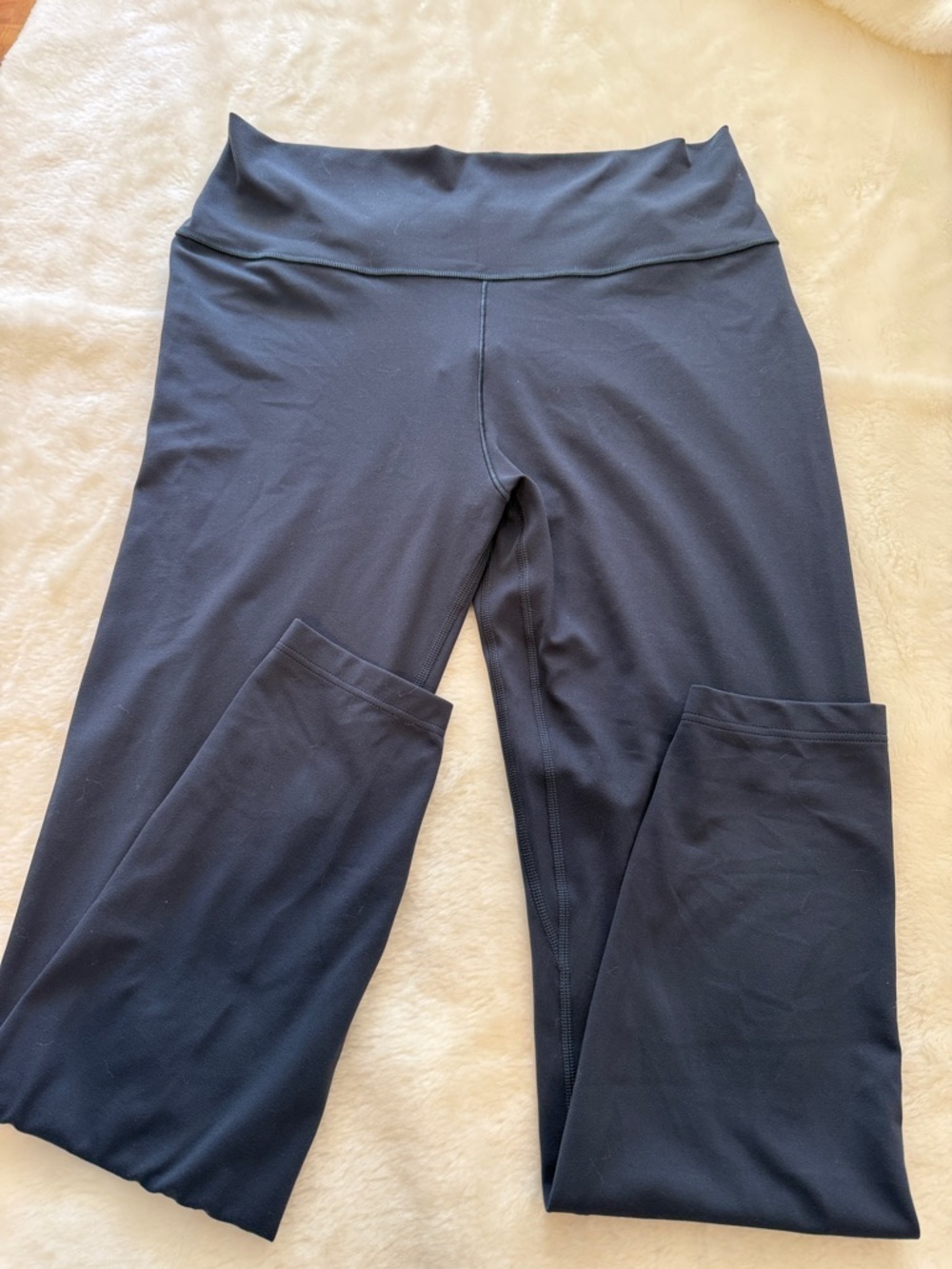 NWT Adidas All Me 7/8 Leggings XL Navy Blue High Rise Training Tights